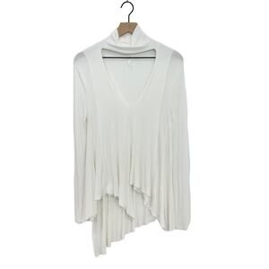 Free People Uptown Turtle Long Sleeve Top Ivory Choker Size XS Bohemian boho